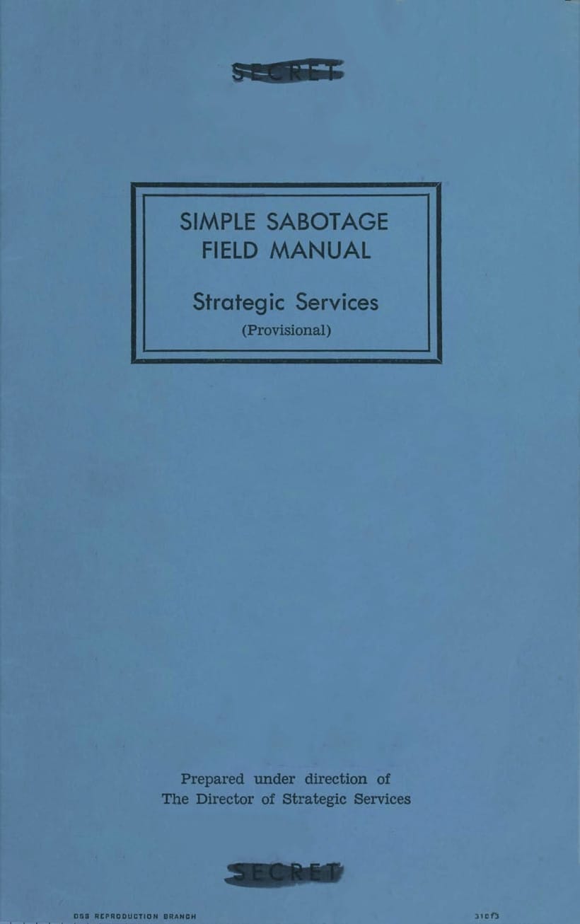 Simple Sabotage Field manual